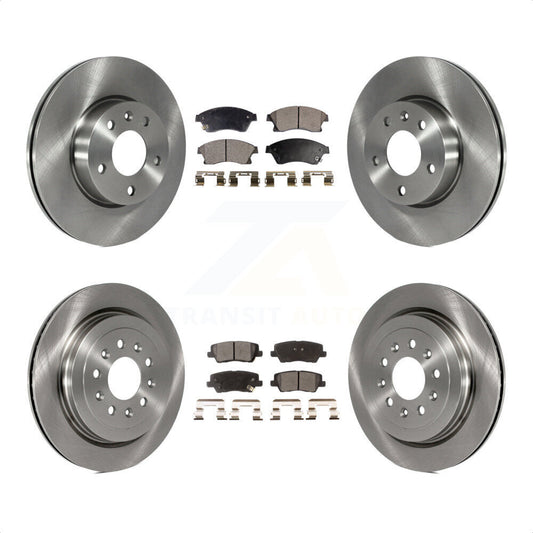 [Avant + Arrière] Kit de Disque et plaquette (céramique) de frein pour 2013-2015 Cadillac ATS avec 300mm Diameter Rotor K8T-100880 par Transit Auto