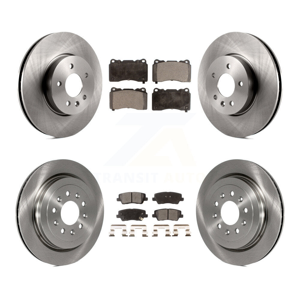 [Avant + Arrière] Kit de Disque et plaquette (céramique) de frein pour 2013-2015 Cadillac ATS avec 321mm Diameter Rotor K8T-100881