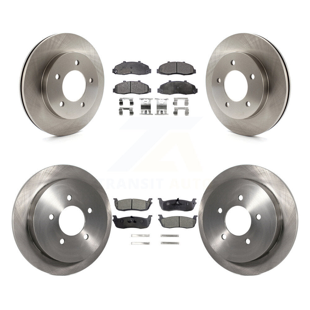 [Avant + Arrière] Kit de Disque et plaquette (céramique) de frein pour Ford F-150 Heritage avec 5 Lug Wheels 4WD K8T-100891