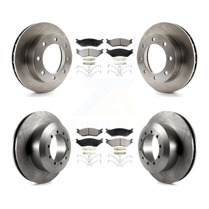 [Avant + Arrière] Kit de Disque et plaquette (céramique) de frein pour 1999 Ford F-450 Super Duty F-550 avec 13.03" Diameter Rotor To 03/22/99 K8T-100897