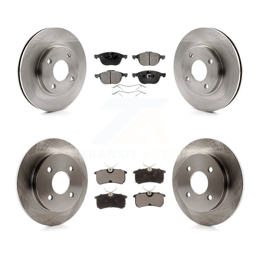 [Avant + Arrière] Kit de Disque et plaquette (céramique) de frein pour 2004 Ford Focus LX Mid High SE ZTS ZTW ZX3 ZX5 From 04 05 K8T-100902