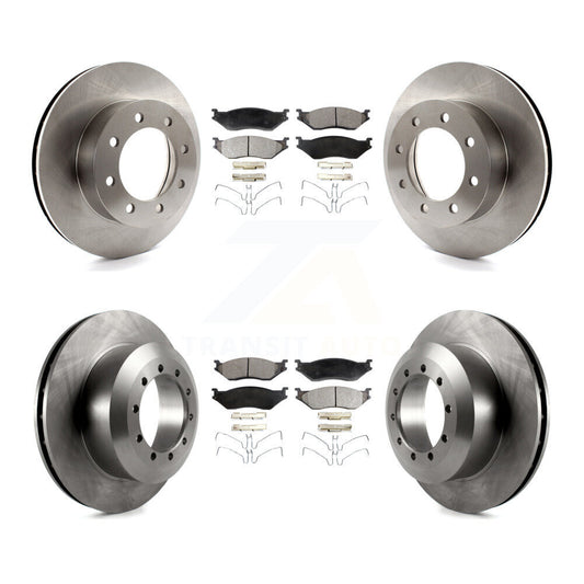 [Avant + Arrière] Kit de Disque et plaquette (céramique) de frein pour Ford E-550 Super Duty F-450 F-550 Econoline K8T-100906