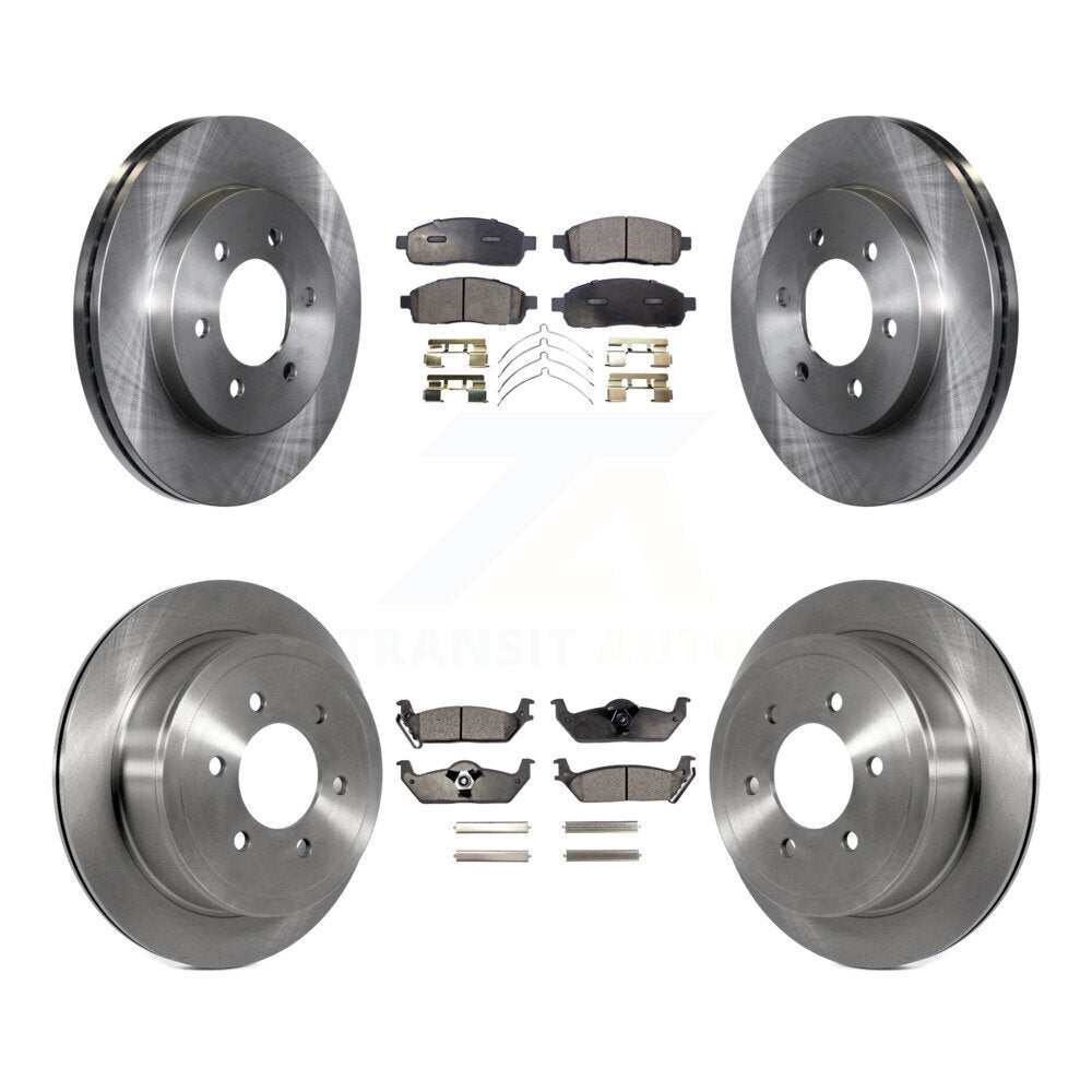 [Avant + Arrière] Kit de Disque et plaquette (céramique) de frein pour Ford F-150 Lincoln Mark LT 4WD K8T-100921