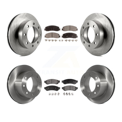 [Avant + Arrière] Kit de Disque et plaquette (céramique) de frein pour Ford F-250 Super Duty F-350 avec Single Wheels 4WD K8T-100930