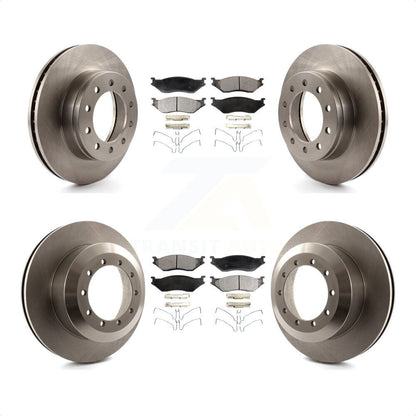 [Avant + Arrière] Kit de Disque et plaquette (céramique) de frein pour Ford F-450 Super Duty F-550 International CF500 CF600 K8T-100933 par Transit Auto