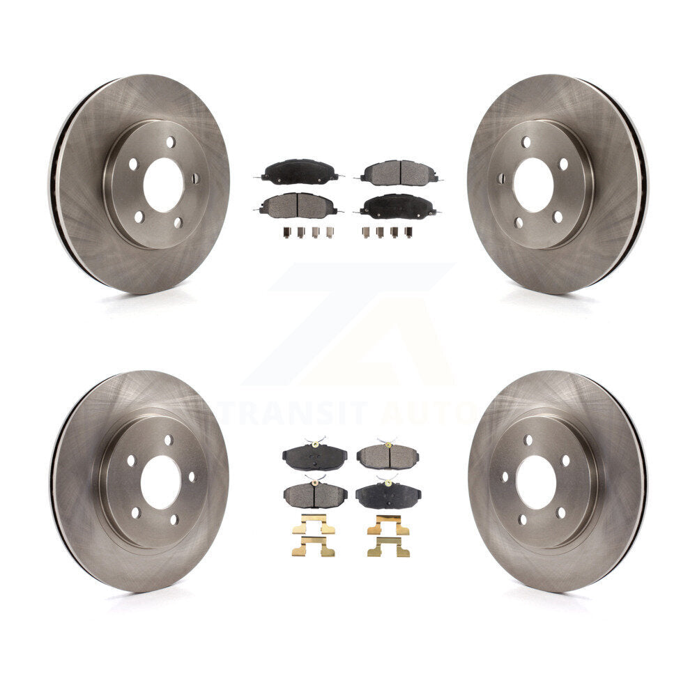 [Avant + Arrière] Kit de Disque et plaquette (céramique) de frein pour 2005-2010 Ford Mustang Base K8T-100936
