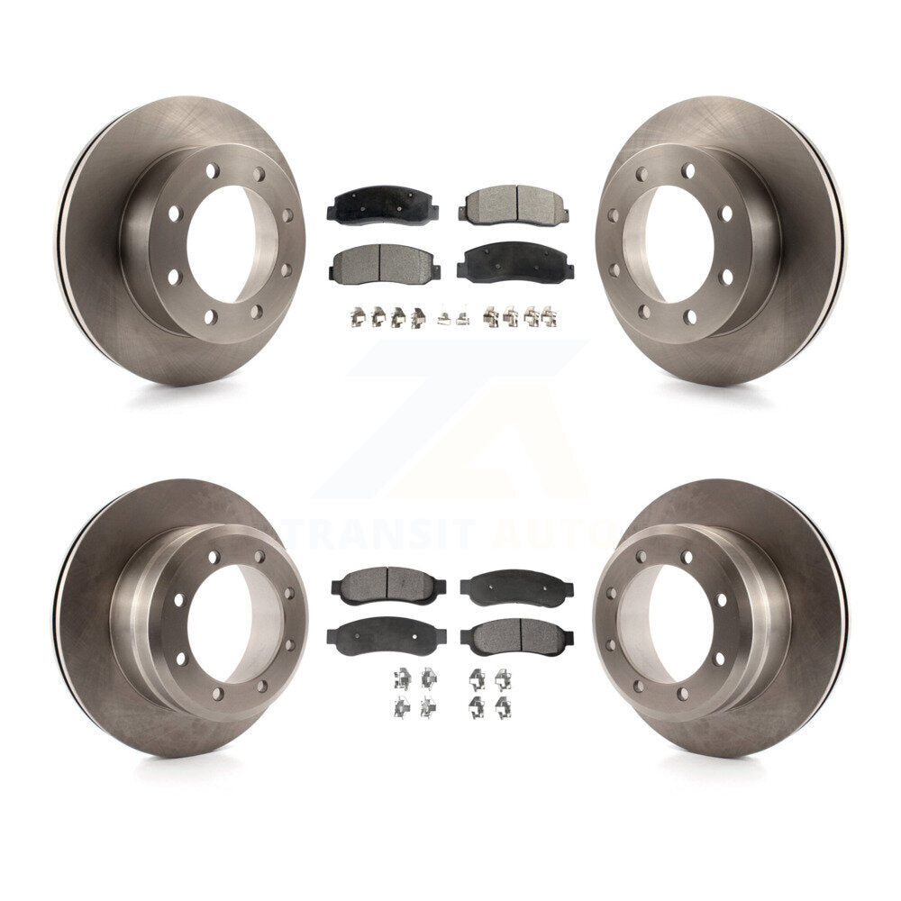 [Avant + Arrière] Kit de Disque et plaquette (céramique) de frein pour 2005-2007 Ford F-350 Super Duty 4WD avec Dual Wheels K8T-100940