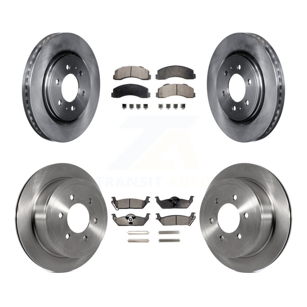 [Avant + Arrière] Kit de Disque et plaquette (céramique) de frein pour 2010-2011 Ford F-150 avec 6 Lug Wheels K8T-100951