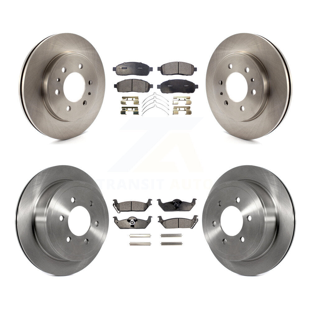 [Avant + Arrière] Kit de Disque et plaquette (céramique) de frein pour 2009 Ford F-150 avec 6 Lug Wheels K8T-100960