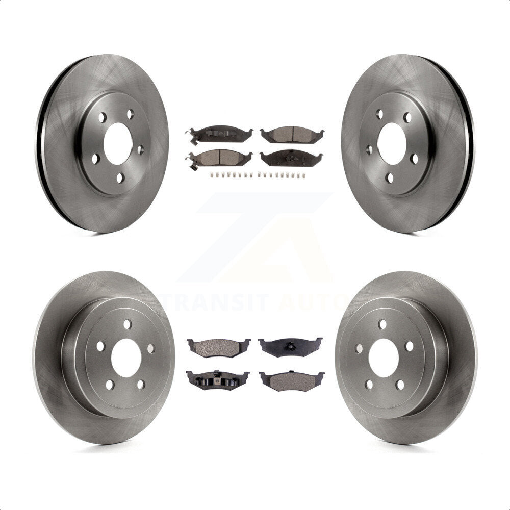 [Avant + Arrière] Kit de Disque et plaquette (céramique) de frein pour Chrysler Sebring Dodge Stratus Cirrus Plymouth Breeze K8T-100997 par Transit Auto