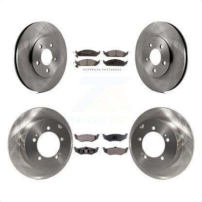 [Avant + Arrière] Kit de Disque et plaquette (céramique) de frein pour 2000 Dodge Stratus avec 14" Factory Wheels K8T-100998 par Transit Auto