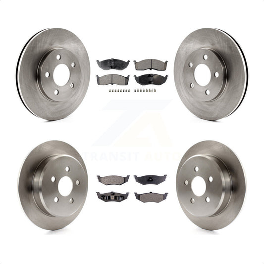 [Avant + Arrière] Kit de Disque et plaquette (céramique) de frein pour Neon Dodge Plymouth Chrysler K8T-101003 par Transit Auto