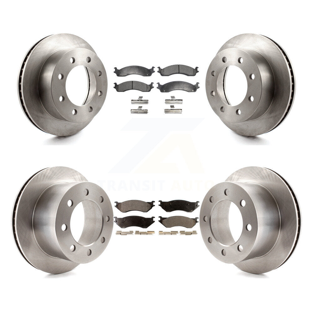 [Avant + Arrière] Kit de Disque et plaquette (céramique) de frein pour 2001-2002 Dodge Ram 2500 3500 K8T-101004