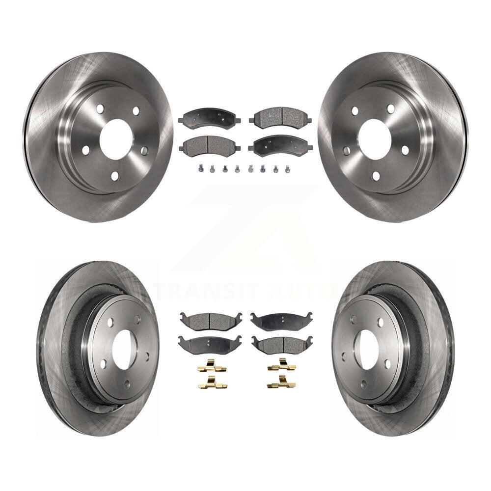 [Avant + Arrière] Kit de Disque et plaquette (céramique) de frein pour Ram 1500 Dodge Classic Durango Chrysler Aspen K8T-101017