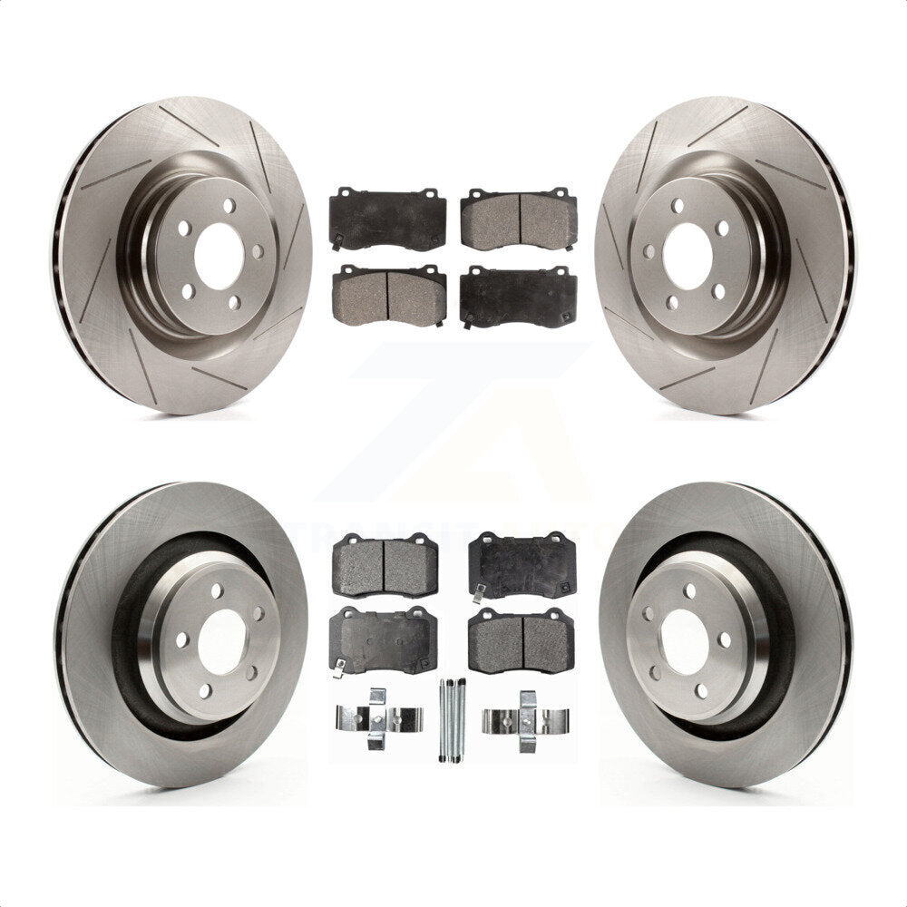 [Avant + Arrière] Kit de Disque et plaquette (céramique) de frein pour Dodge Charger Chrysler 300 Challenger Magnum K8T-101033 par Transit Auto