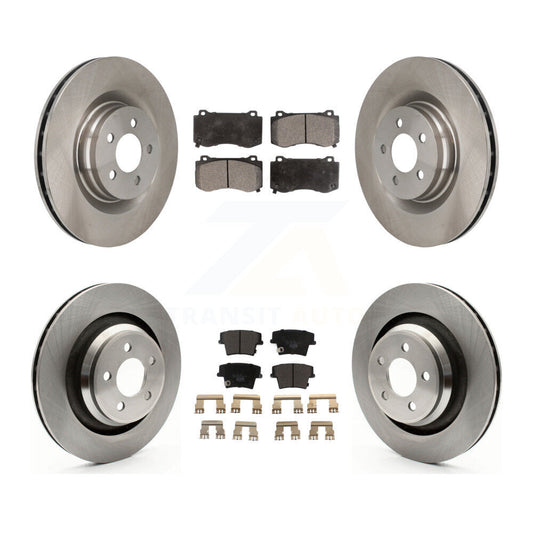 [Avant + Arrière] Kit de Disque et plaquette (céramique) de frein pour 2015 Dodge Charger R T Scat Pack avec 6.4L K8T-101034