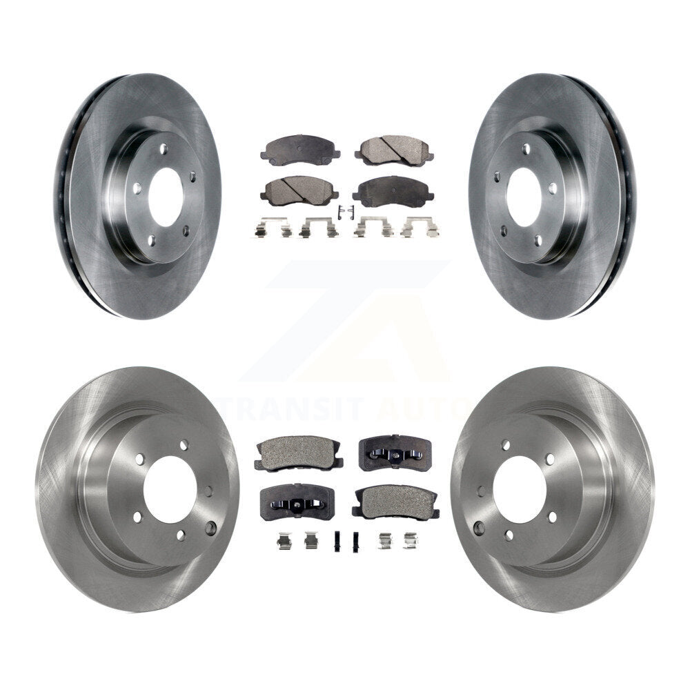[Avant + Arrière] Kit de Disque et plaquette (céramique) de frein pour Jeep Patriot Compass Chrysler Dodge Avenger Sebring Mitsubishi Lancer 200 Outlander Sport RVR K8T-101040