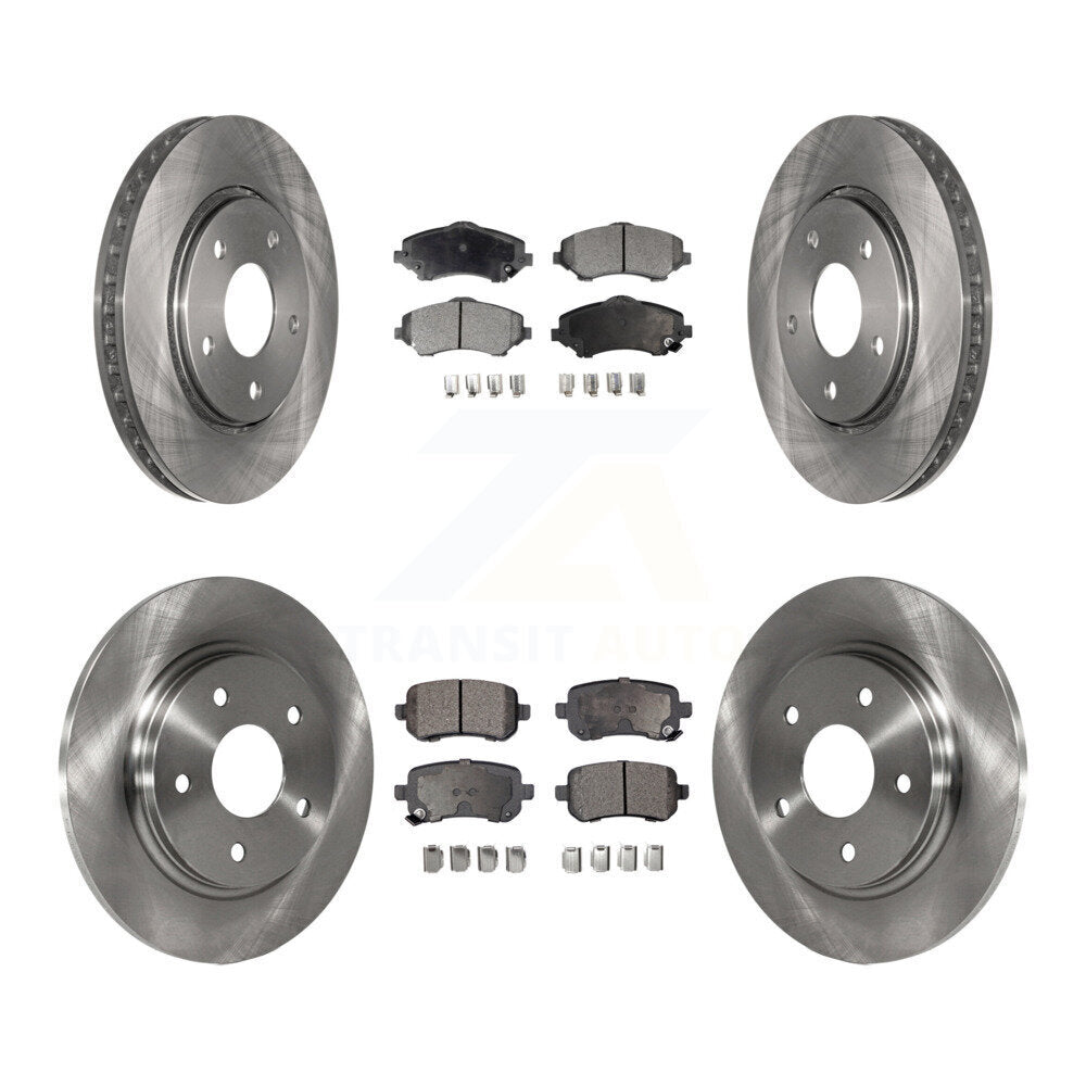 [Avant + Arrière] Kit de Disque et plaquette (céramique) de frein pour Dodge Grand Caravan Chrysler Town & Country Journey Volkswagen Routan Ram C/V K8T-101047