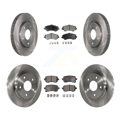 [Avant + Arrière] Kit de Disque et plaquette (céramique) de frein pour Dodge Grand Caravan Chrysler Town & Country Journey Volkswagen Routan Ram C/V K8T-101047