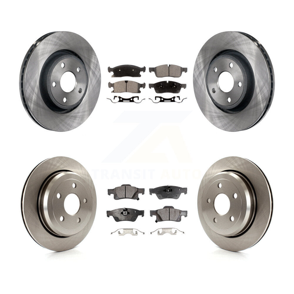 [Avant + Arrière] Kit de Disque et plaquette (céramique) de frein pour Dodge Durango Jeep Grand Cherokee WK K8T-101054