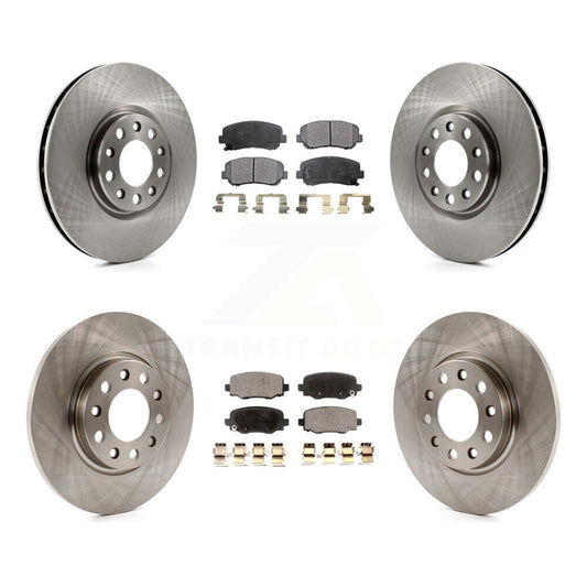 [Avant + Arrière] Kit de Disque et plaquette (céramique) de frein pour 2015-2017 Chrysler 200 avec 305mm Diameter Rotor K8T-101062
