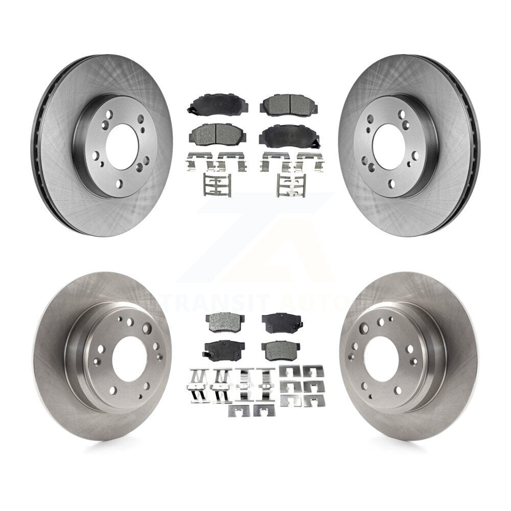 [Avant + Arrière] Kit de Disque et plaquette (céramique) de frein pour Acura Honda Odyssey Legend RL Isuzu Oasis K8T-101067