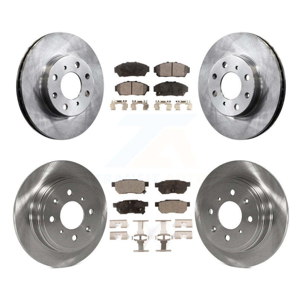 [Avant + Arrière] Kit de Disque et plaquette (céramique) de frein pour 1994-1995 Honda Civic EX avec Sedan Non-ABS K8T-101082