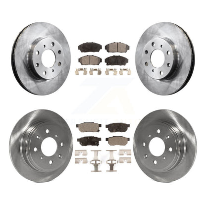 [Avant + Arrière] Kit de Disque et plaquette (céramique) de frein pour 1994-1995 Honda Civic EX avec Sedan Non-ABS K8T-101082