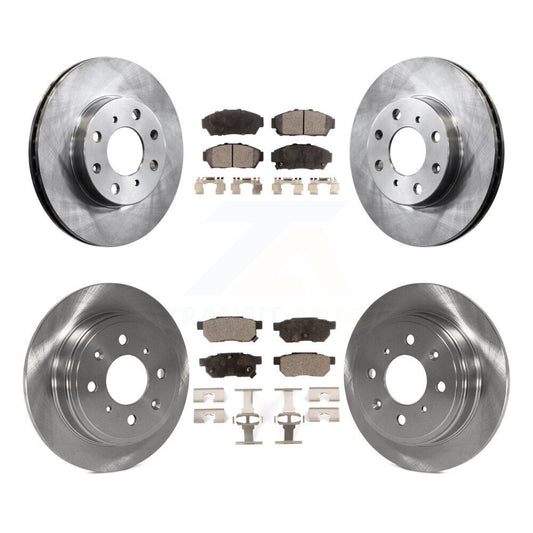 [Avant + Arrière] Kit de Disque et plaquette (céramique) de frein pour 1994-1995 Honda Civic EX avec Sedan Non-ABS K8T-101082