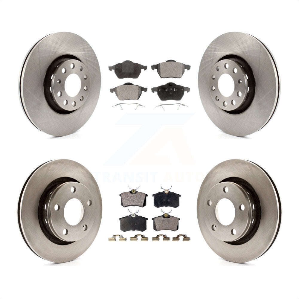 [Avant + Arrière] Kit de Disque et plaquette (céramique) de frein pour 2002-2003 Audi S6 avec 312mm Diameter Rotor K8T-101178 par Transit Auto