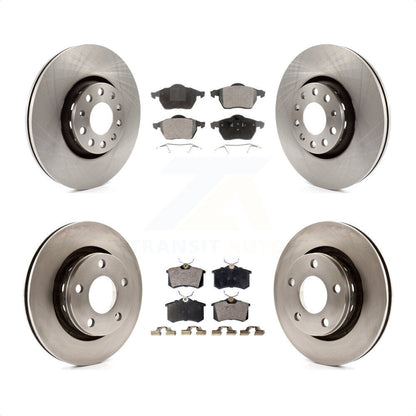[Avant + Arrière] Kit de Disque et plaquette (céramique) de frein pour 2002-2003 Audi S6 avec 312mm Diameter Rotor K8T-101178 par Transit Auto