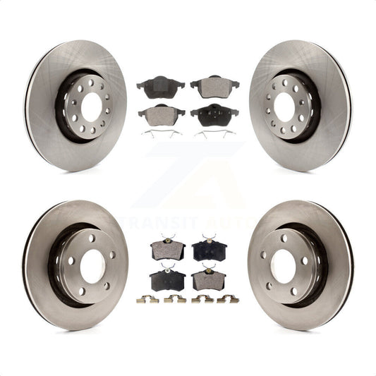 [Avant + Arrière] Kit de Disque et plaquette (céramique) de frein pour 2002-2003 Audi S6 avec 312mm Diameter Rotor K8T-101178 par Transit Auto