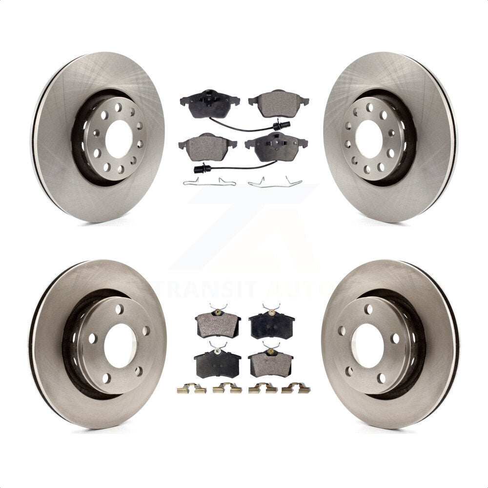 [Avant + Arrière] Kit de Disque et plaquette (céramique) de frein pour 2002-2003 Audi S6 avec 312mm Diameter Rotor K8T-101181 par Transit Auto
