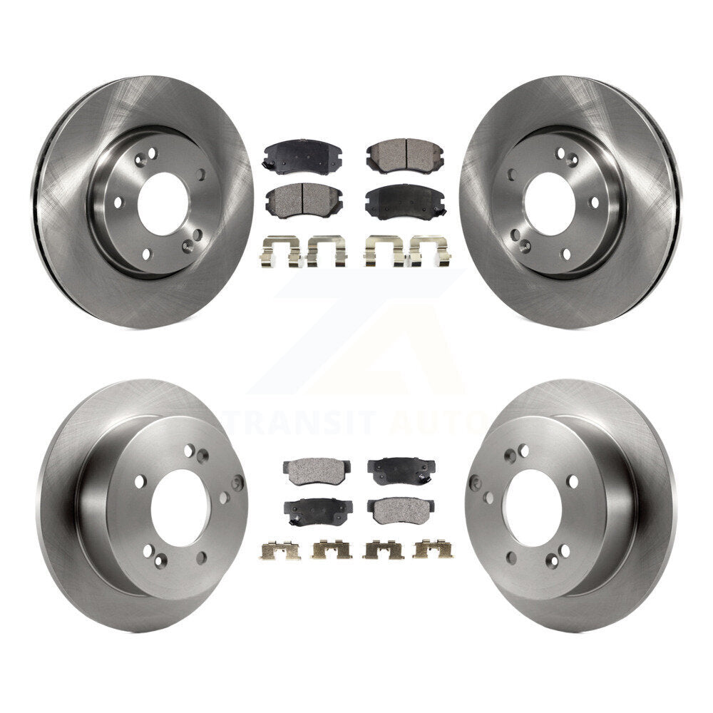 [Avant + Arrière] Kit de Disque et plaquette (céramique) de frein pour Hyundai Sonata Kia Sportage Tucson Optima Magentis K8T-101217