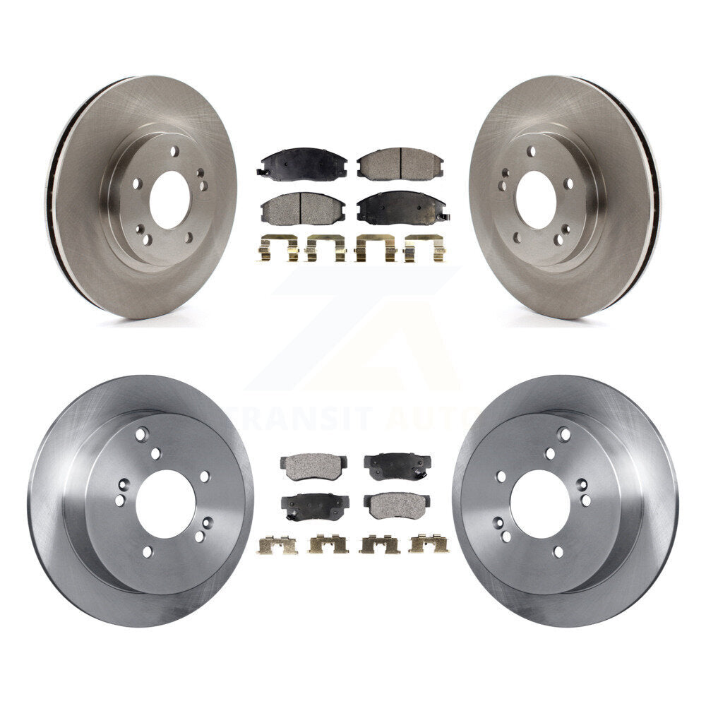 [Avant + Arrière] Kit de Disque et plaquette (céramique) de frein pour 2001-2006 Hyundai Santa Fe avec 294mm Diameter Rotor K8T-101220