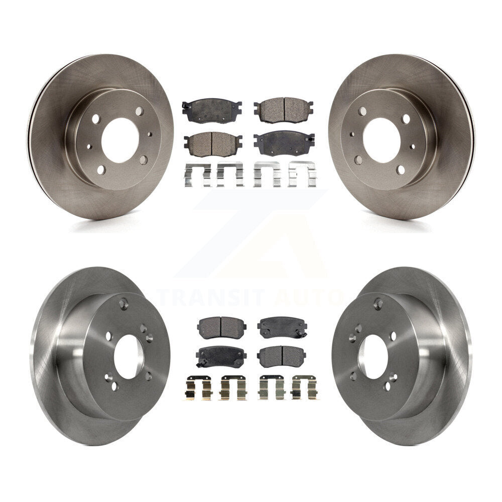 [Avant + Arrière] Kit de Disque et plaquette (céramique) de frein pour 2006 Hyundai Accent Hatchback K8T-101253