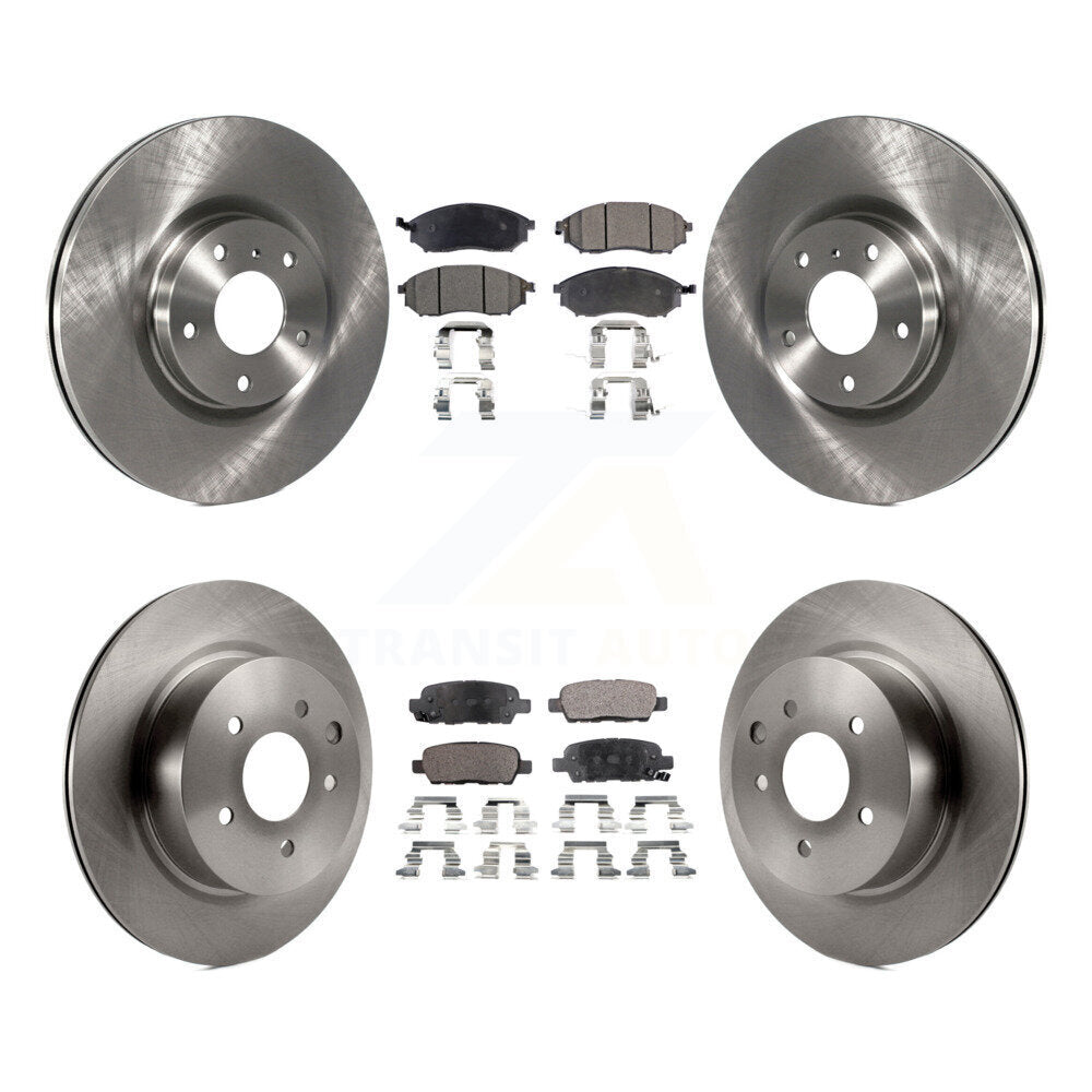 [Avant + Arrière] Kit de Disque et plaquette (céramique) de frein pour INFINITI G37 G35 M35 Nissan 350Z EX35 370Z G25 M45 Q40 QX50 EX37 K8T-101286