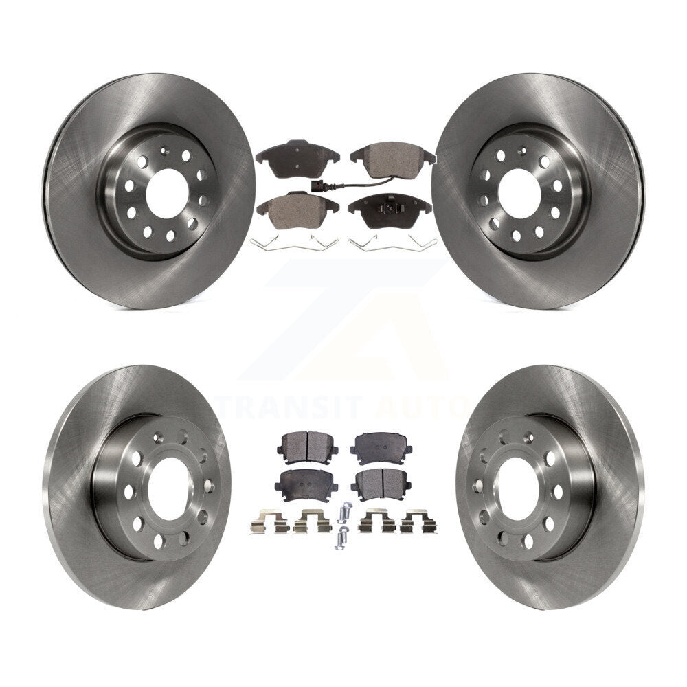 [Avant + Arrière] Kit de Disque et plaquette (céramique) de frein pour 2008 Audi A3 Quattro K8T-101318