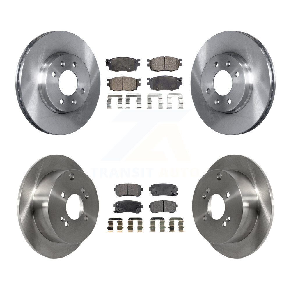 [Avant + Arrière] Kit de Disque et plaquette (céramique) de frein pour Hyundai Accent Kia Rio Rio5 K8T-101338