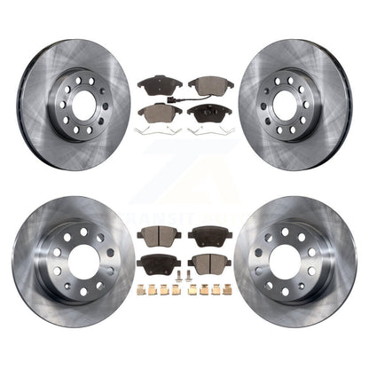 [Avant + Arrière] Kit de Disque et plaquette (céramique) de frein pour 2013 Volkswagen Beetle 2.5L avec 253mm Diameter Rotor K8T-101344