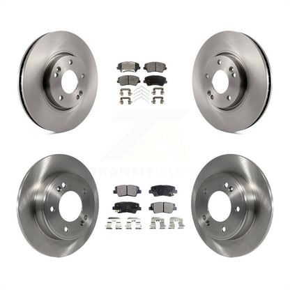 [Avant + Arrière] Kit de Disque et plaquette (céramique) de frein pour 2017 Kia Forte Koup SX K8T-101358 par Transit Auto