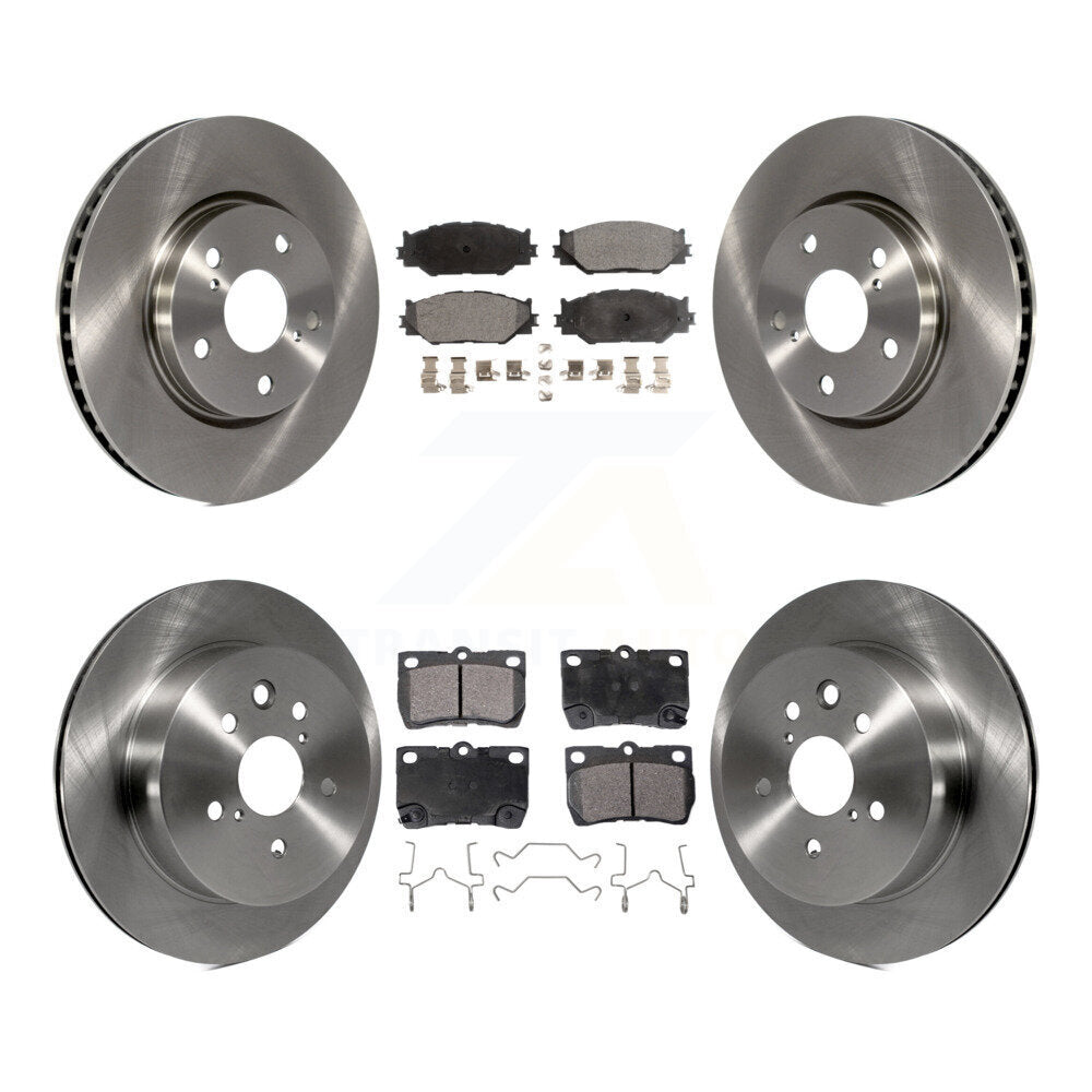 [Avant + Arrière] Kit de Disque et plaquette (céramique) de frein pour 2010-2013 Lexus IS250 C Vehicles Built Canadian Market K8T-101386