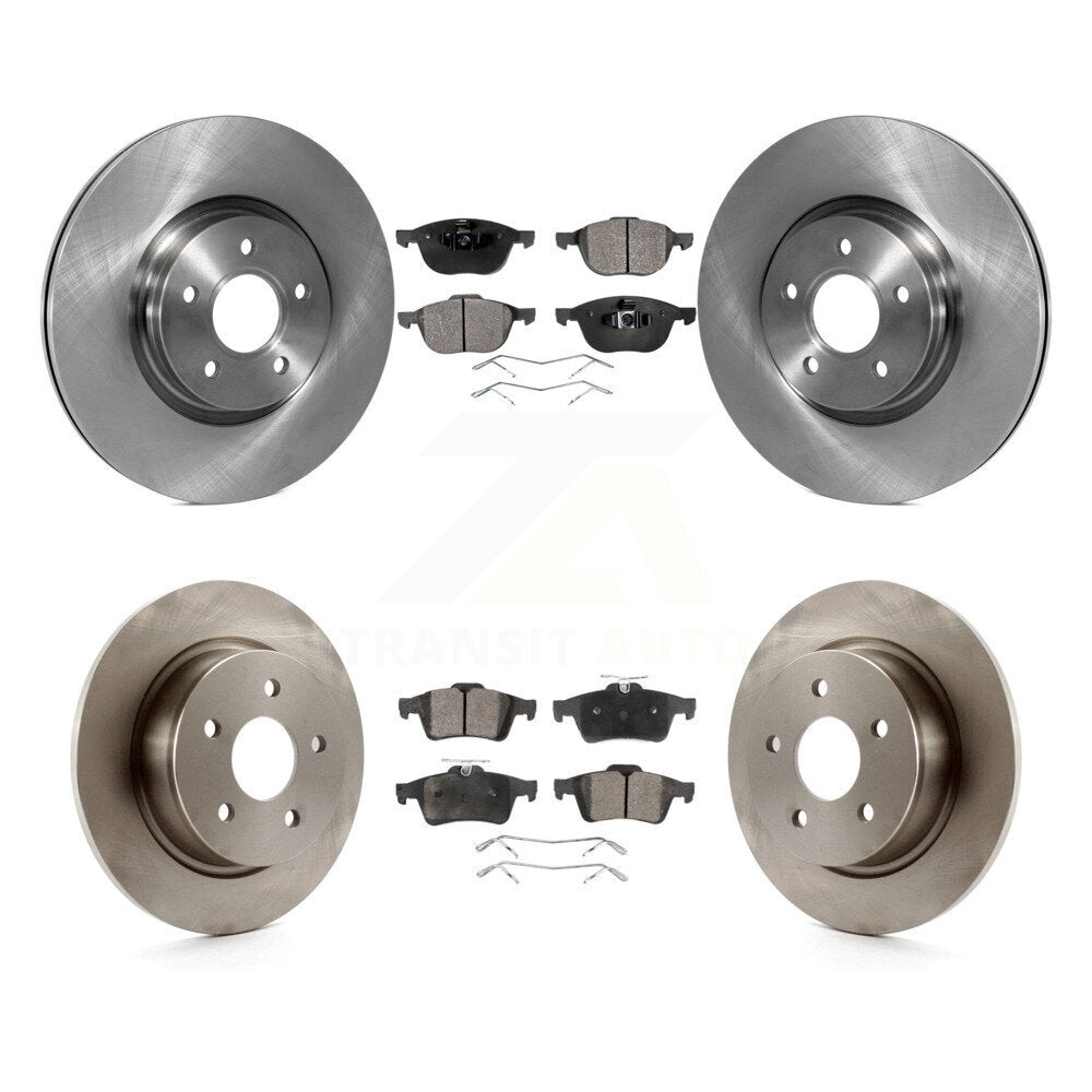 [Avant + Arrière] Kit de Disque et plaquette (céramique) de frein pour 2014 Ford Connect 104.8" wheel base K8T-101411