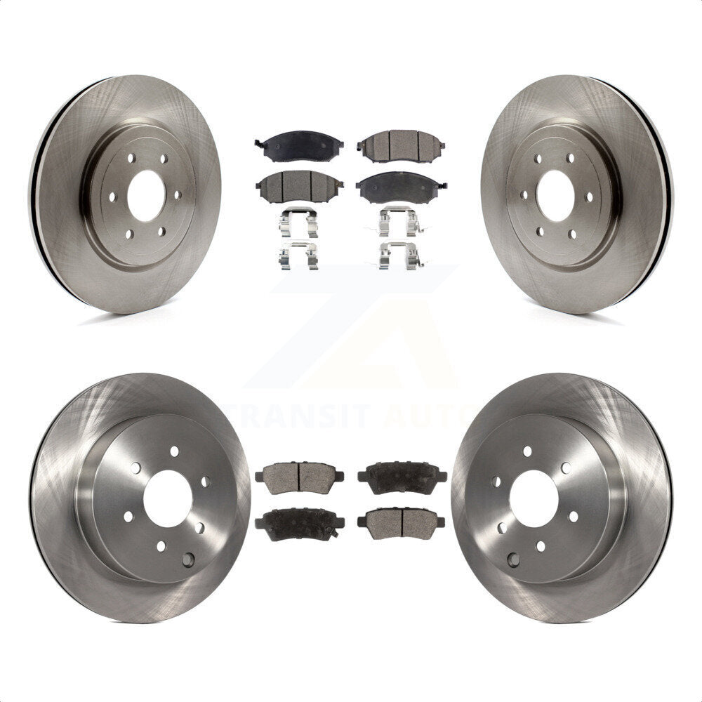 [Avant + Arrière] Kit de Disque et plaquette (céramique) de frein pour 2008-2012 Nissan Pathfinder 5.6L K8T-101440 par Transit Auto