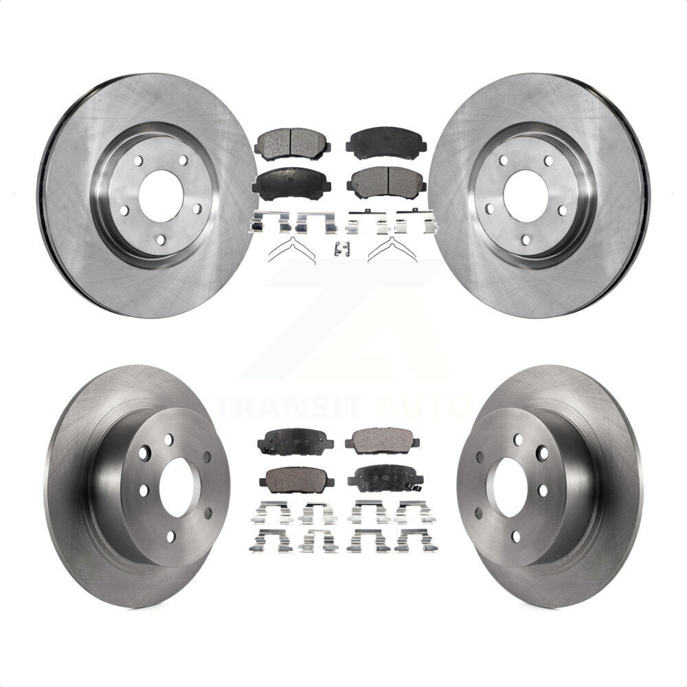 [Avant + Arrière] Kit de Disque et plaquette (céramique) de frein pour 2007-2012 Nissan Sentra SE-R Spec V K8T-101453 par Transit Auto