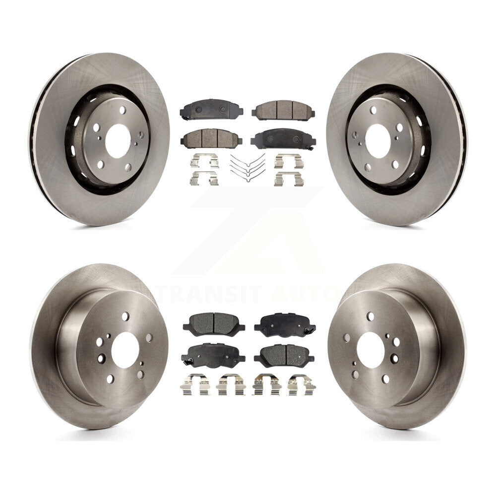 [Avant + Arrière] Kit de Disque et plaquette (céramique) de frein pour 2009-2016 Toyota Venza K8T-101500