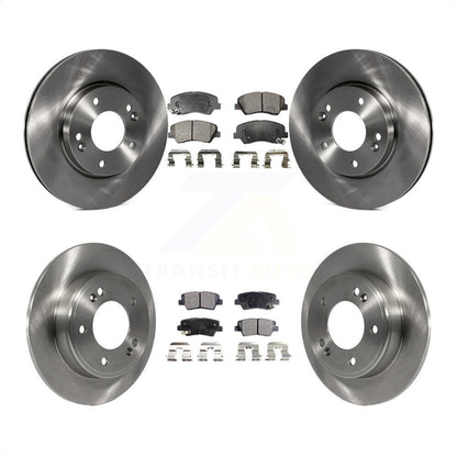 [Avant + Arrière] Kit de Disque et plaquette (céramique) de frein pour Hyundai Elantra Kia Forte Veloster GT Forte5 Coupe Koup K8T-101527 par Transit Auto