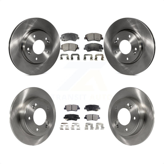 [Avant + Arrière] Kit de Disque et plaquette (céramique) de frein pour Hyundai Elantra Kia Forte Veloster GT Forte5 Coupe Koup K8T-101527 par Transit Auto