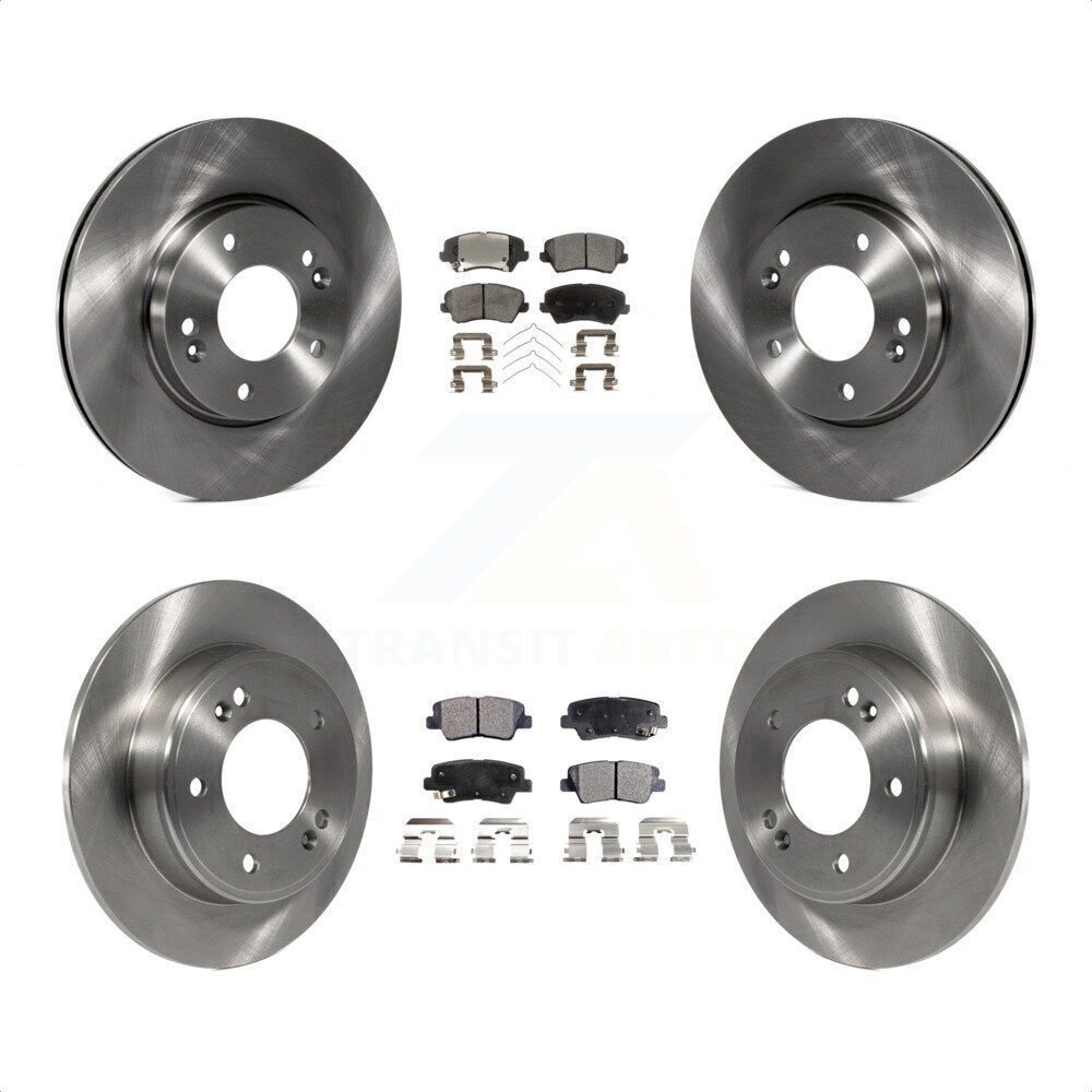 [Avant + Arrière] Kit de Disque et plaquette (céramique) de frein pour Kia Forte Hyundai Elantra GT Forte5 Koup K8T-101528 par Transit Auto