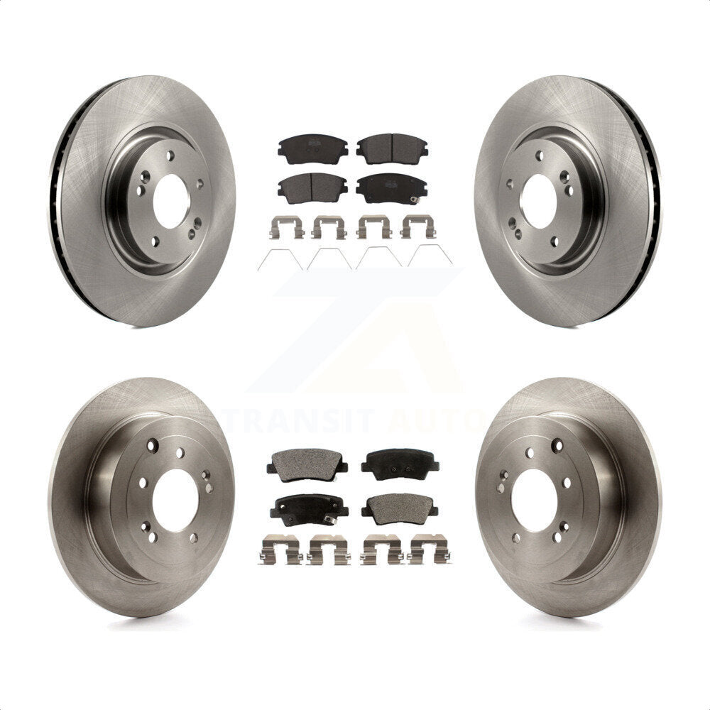[Avant + Arrière] Kit de Disque et plaquette (céramique) de frein pour 2017-2021 Kia Sportage Turbocharged avec Manual Parking K8T-101539 par Transit Auto